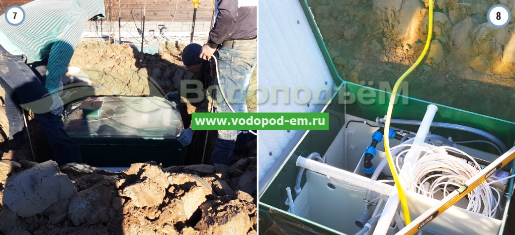 Монтаж станции очистки сточных вод ЮНИЛОС «Астра-5» на участке